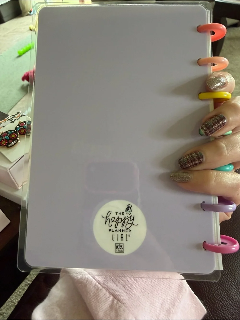 Rainbow Disc-Bound Planner Notebook - White